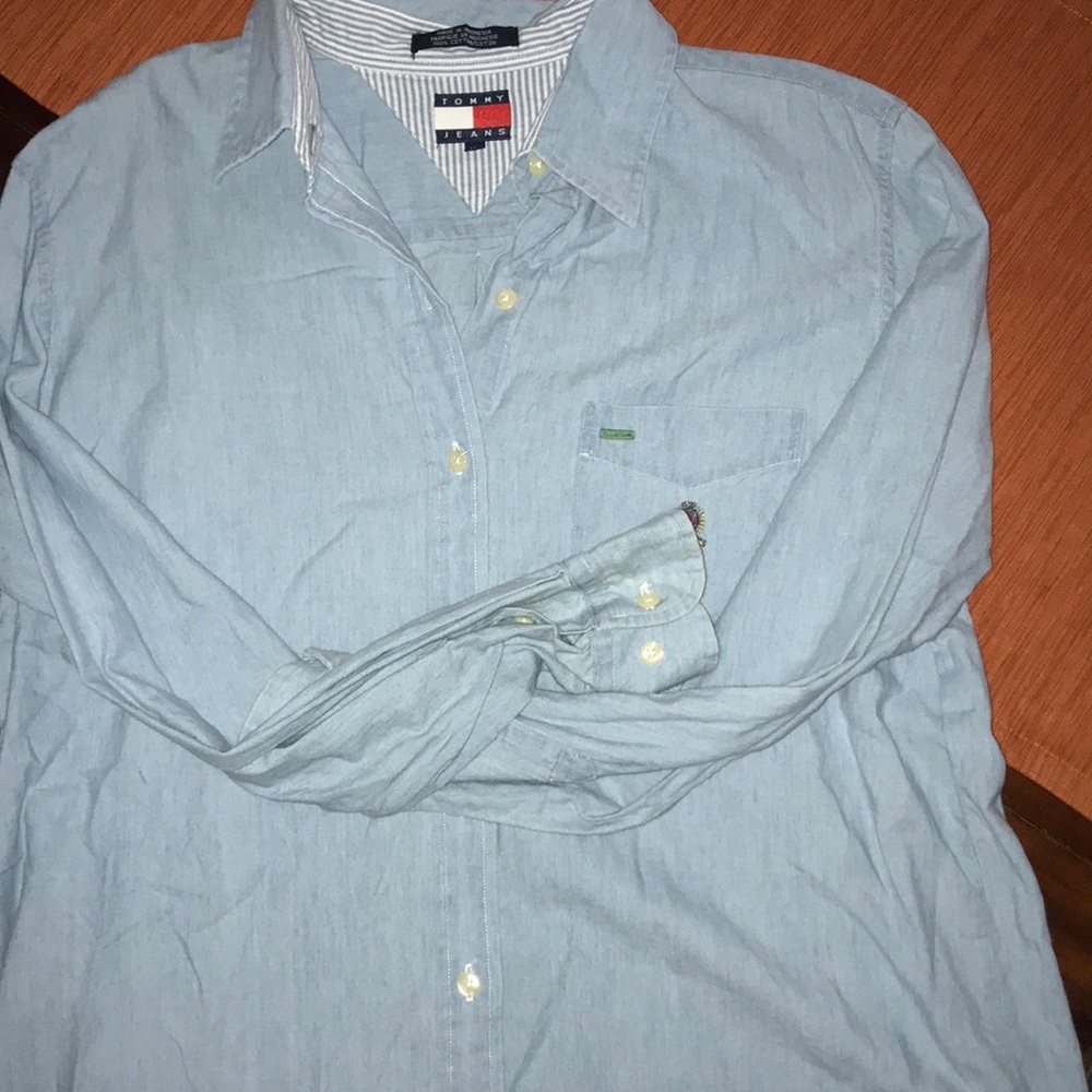 Y2K VINTAGE Tommy Hilfiger Denim Jean Shirt